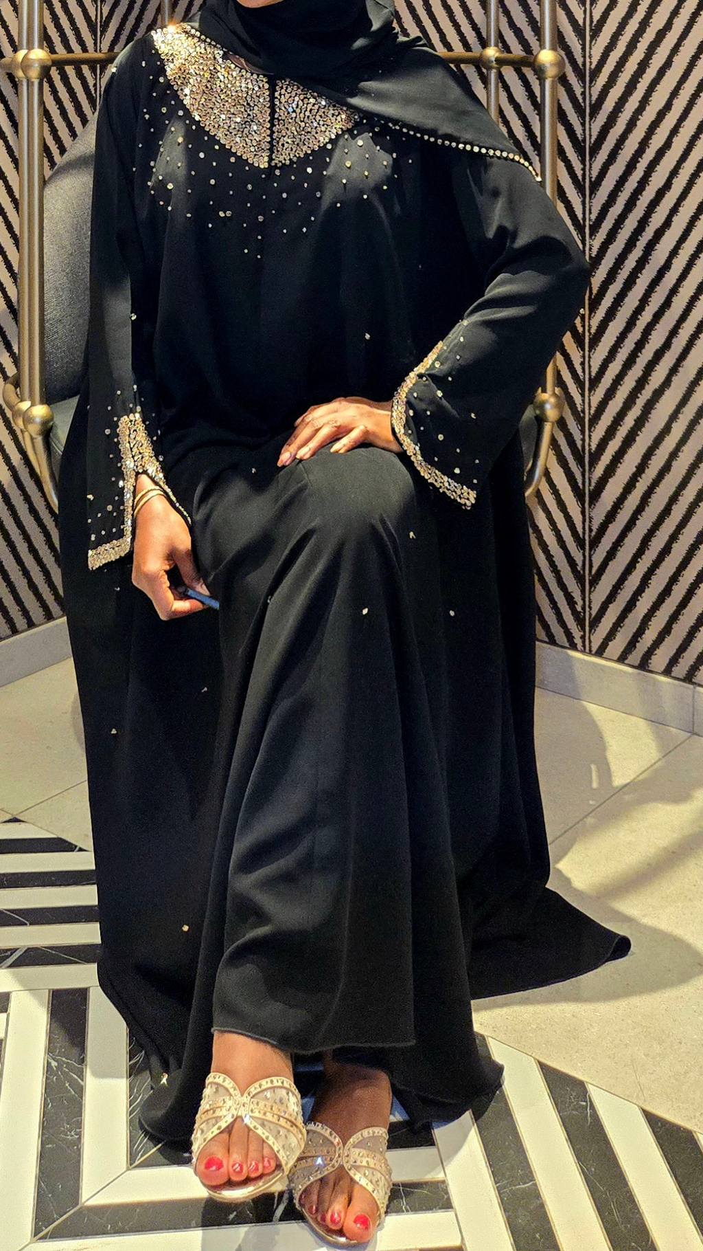 Dhahab Gold Abaya Set