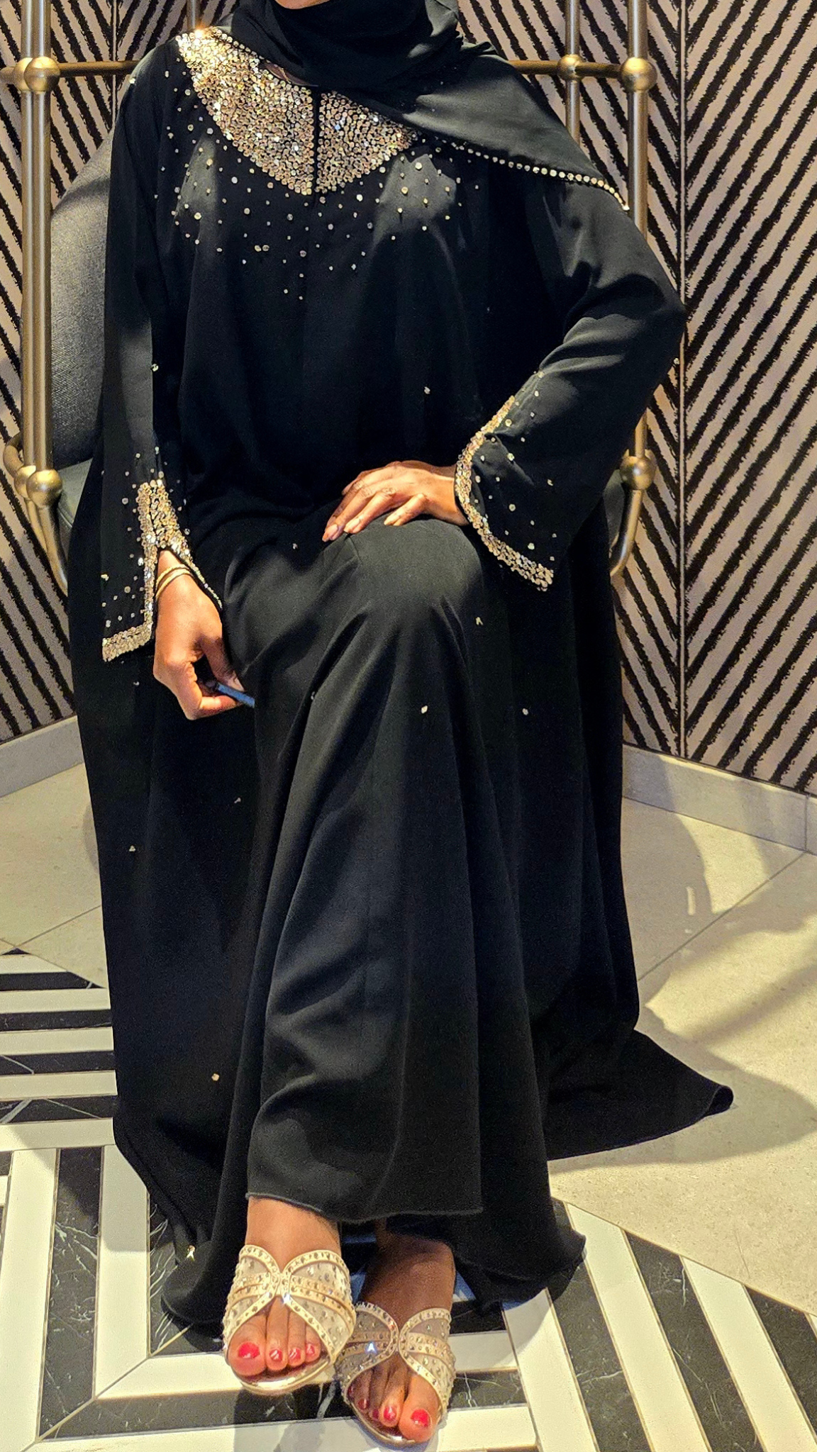 Dhahab Gold Abaya Set