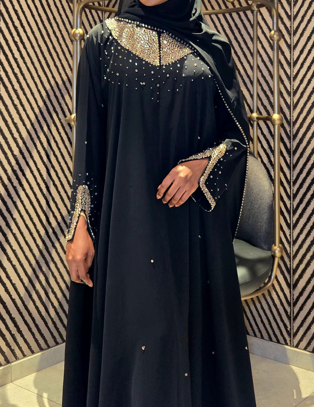 Dhahab Gold Abaya Set