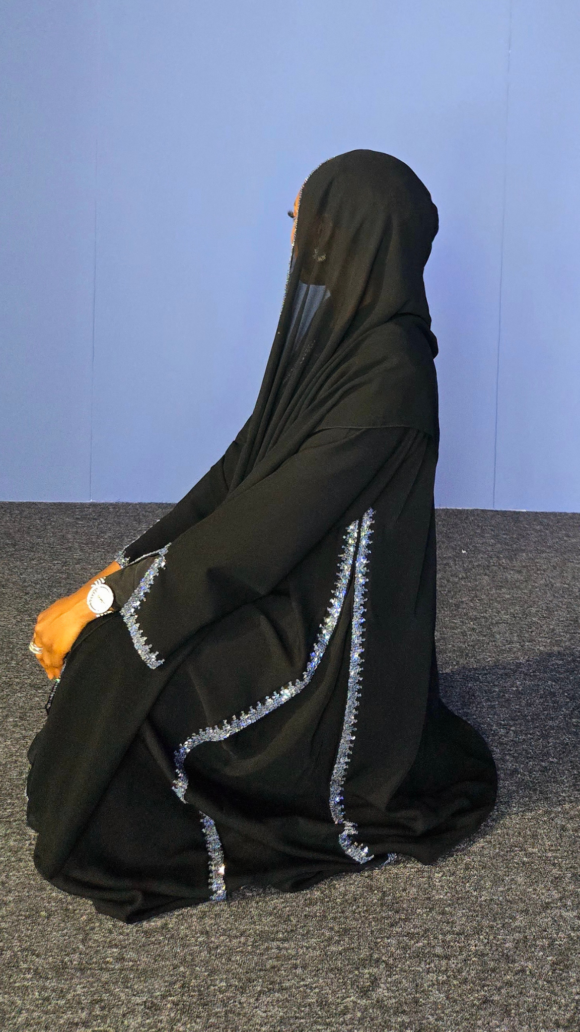 Qamar in Blue crystal Set💙