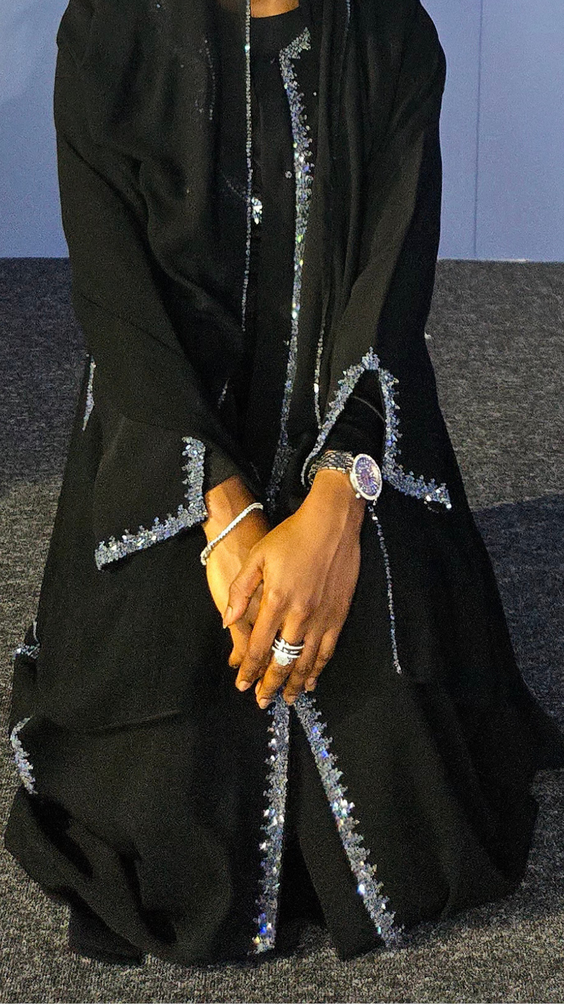 Qamar in Blue crystal Set💙