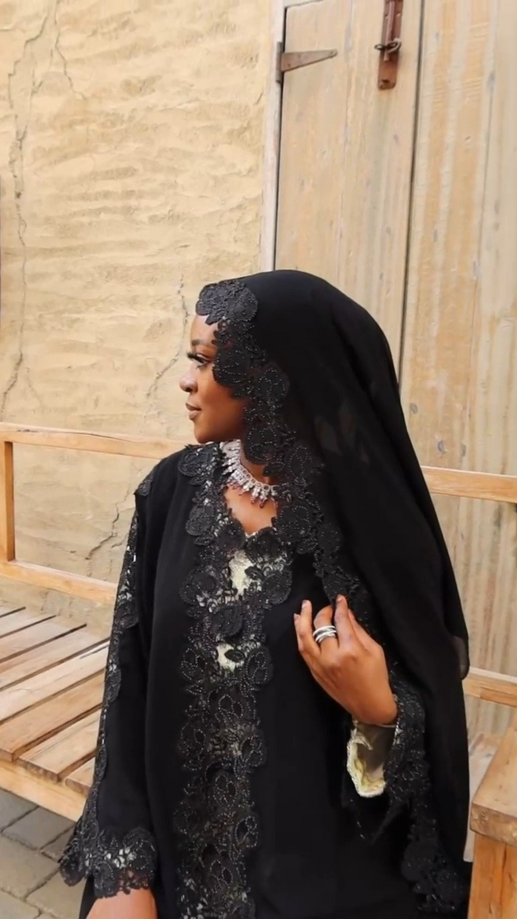 Ghazal Abaya Lace Set