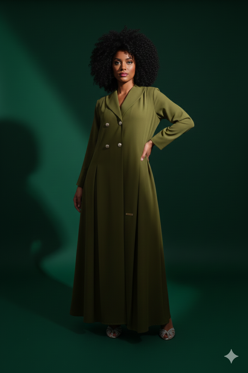 Loujain Collar Abaya Set