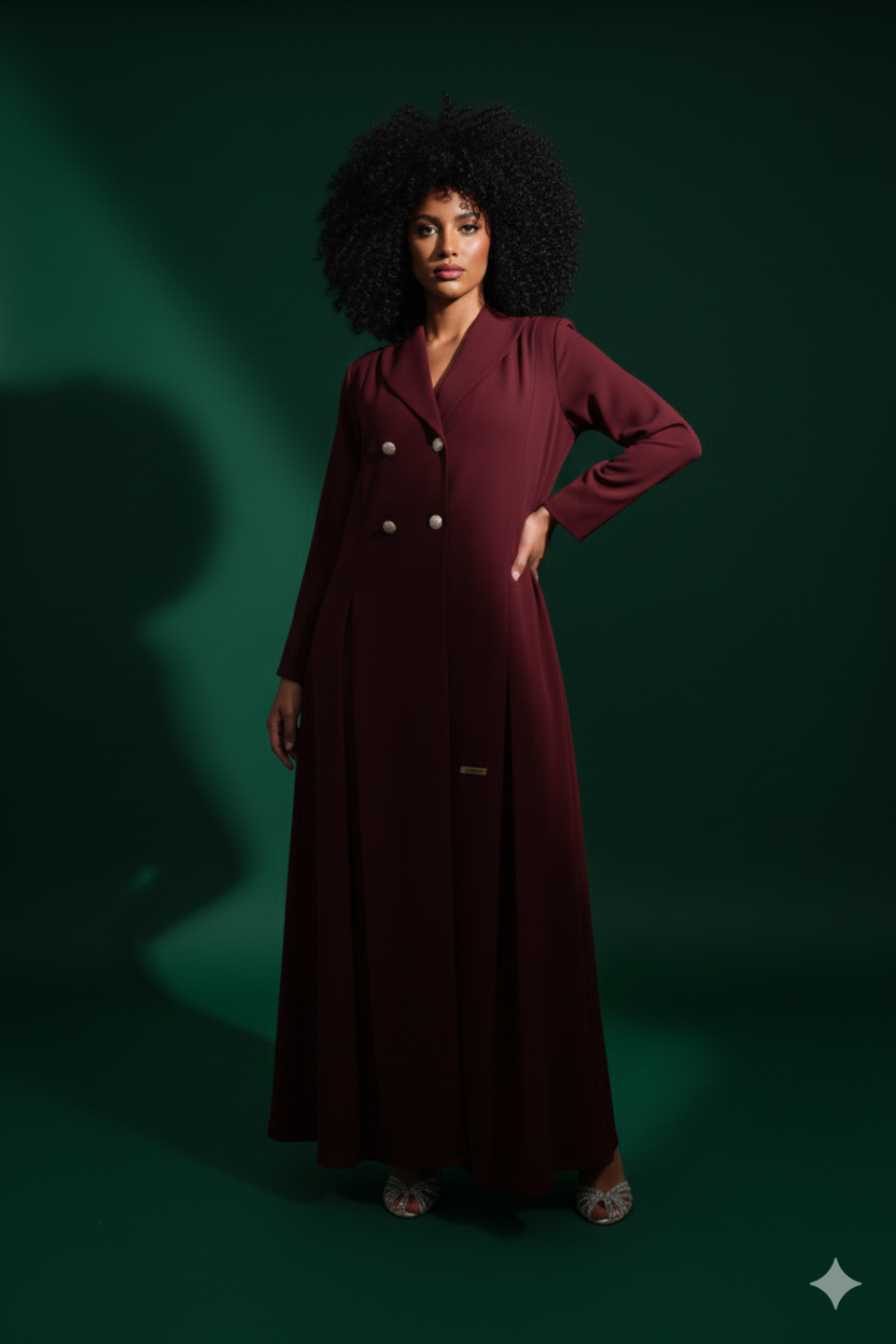 Loujain Collar Abaya Set