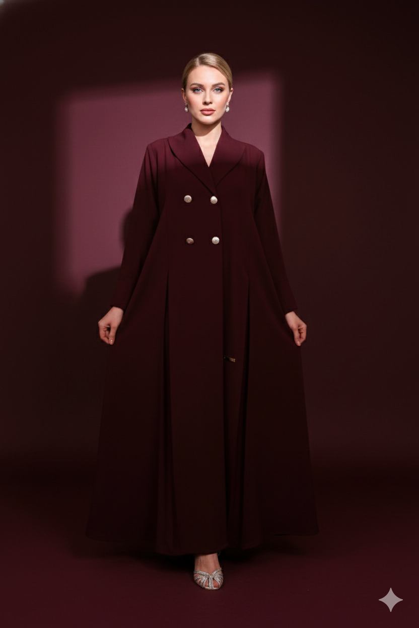 Loujain Collar Abaya Set