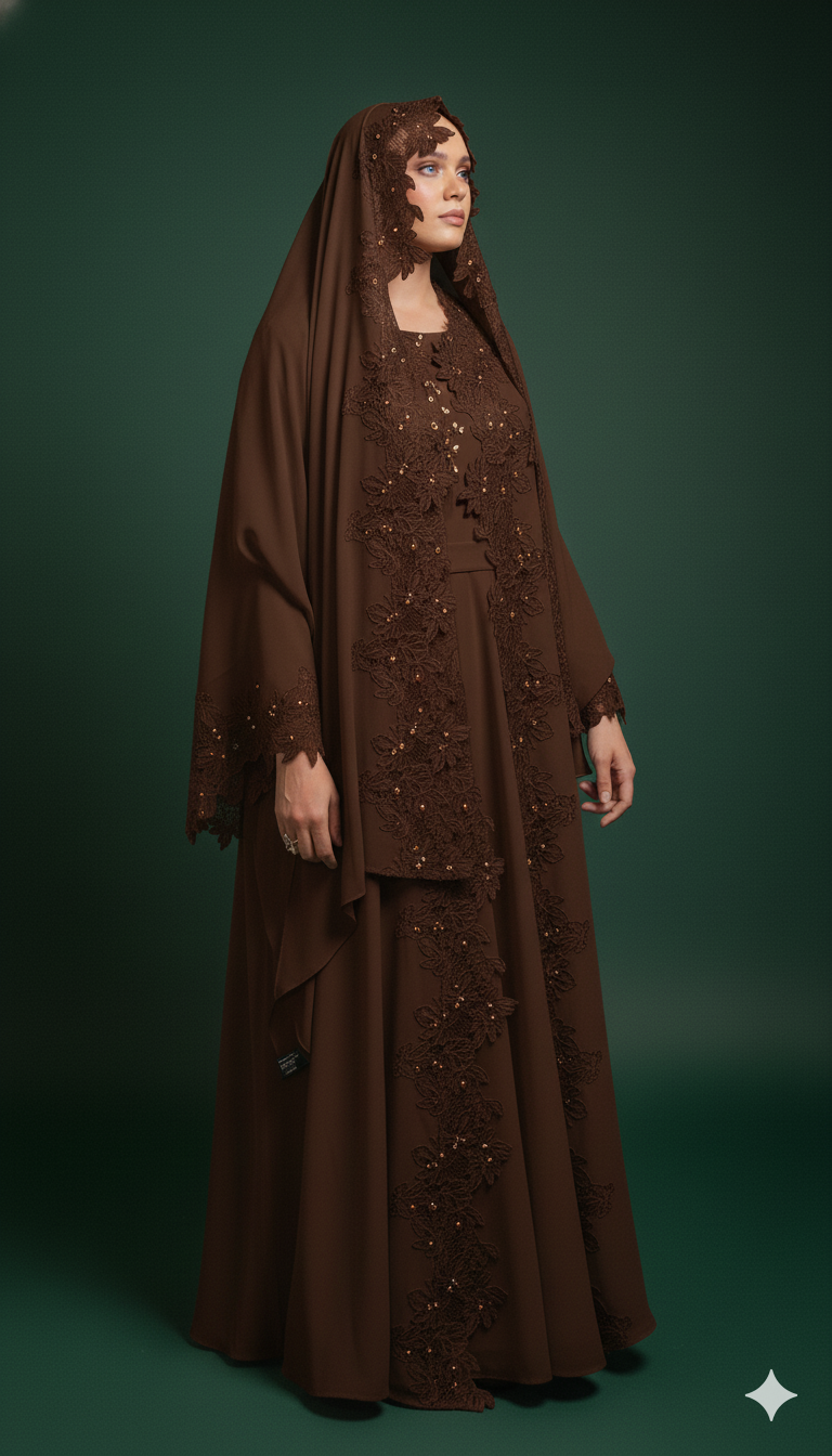 Hind Lace Abaya Set