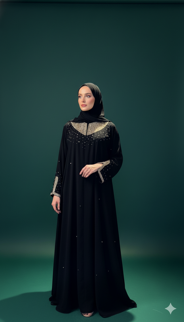 Dhahab Gold Abaya Set