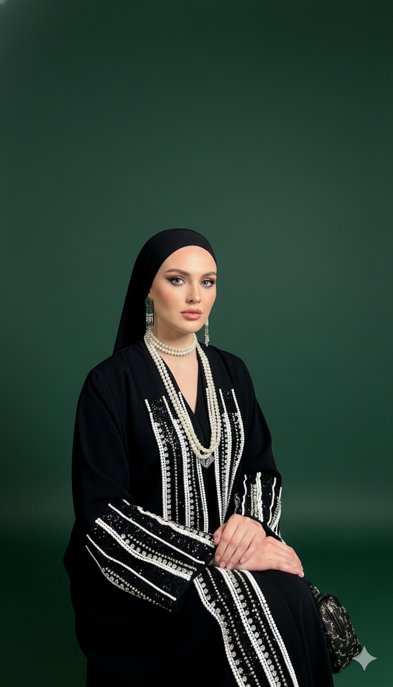 Hajar Pearl Abaya Set