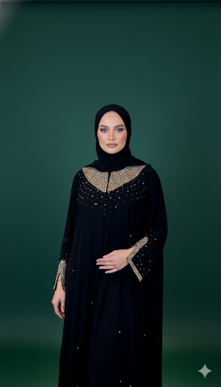 Dhahab Gold Abaya Set