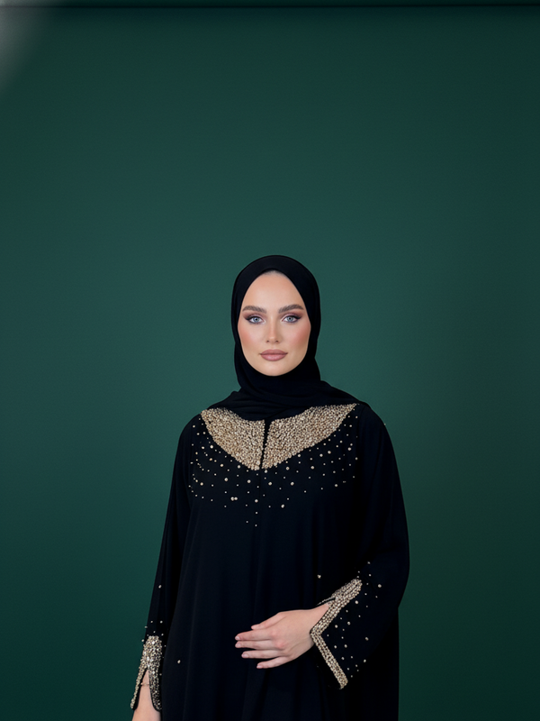 Dhahab Gold Abaya Set