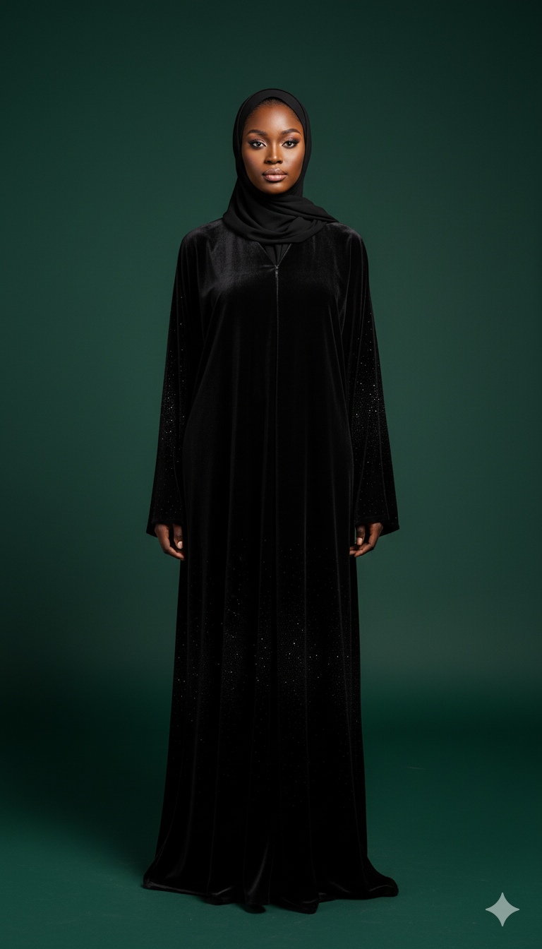 Oumri Abaya Velvet Set