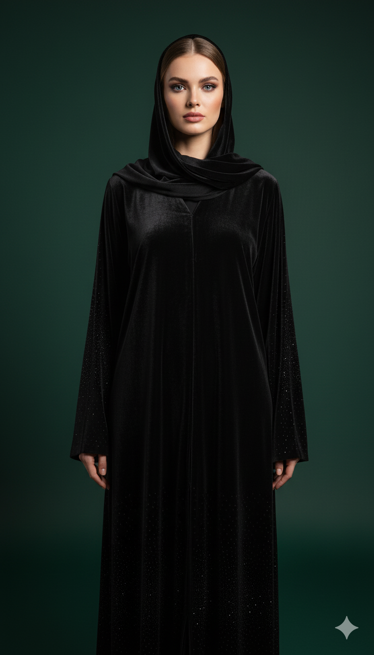 Oumri Abaya Velvet Set