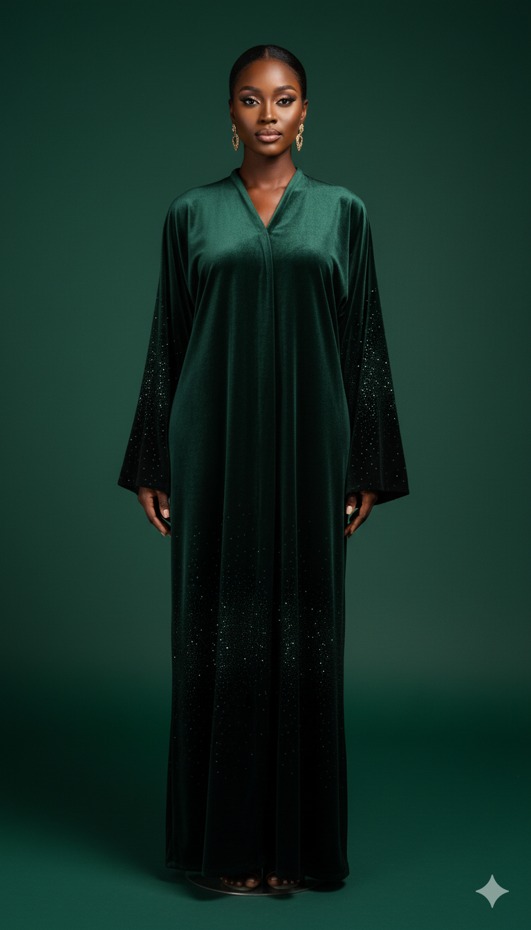 Oumri Abaya Velvet Set