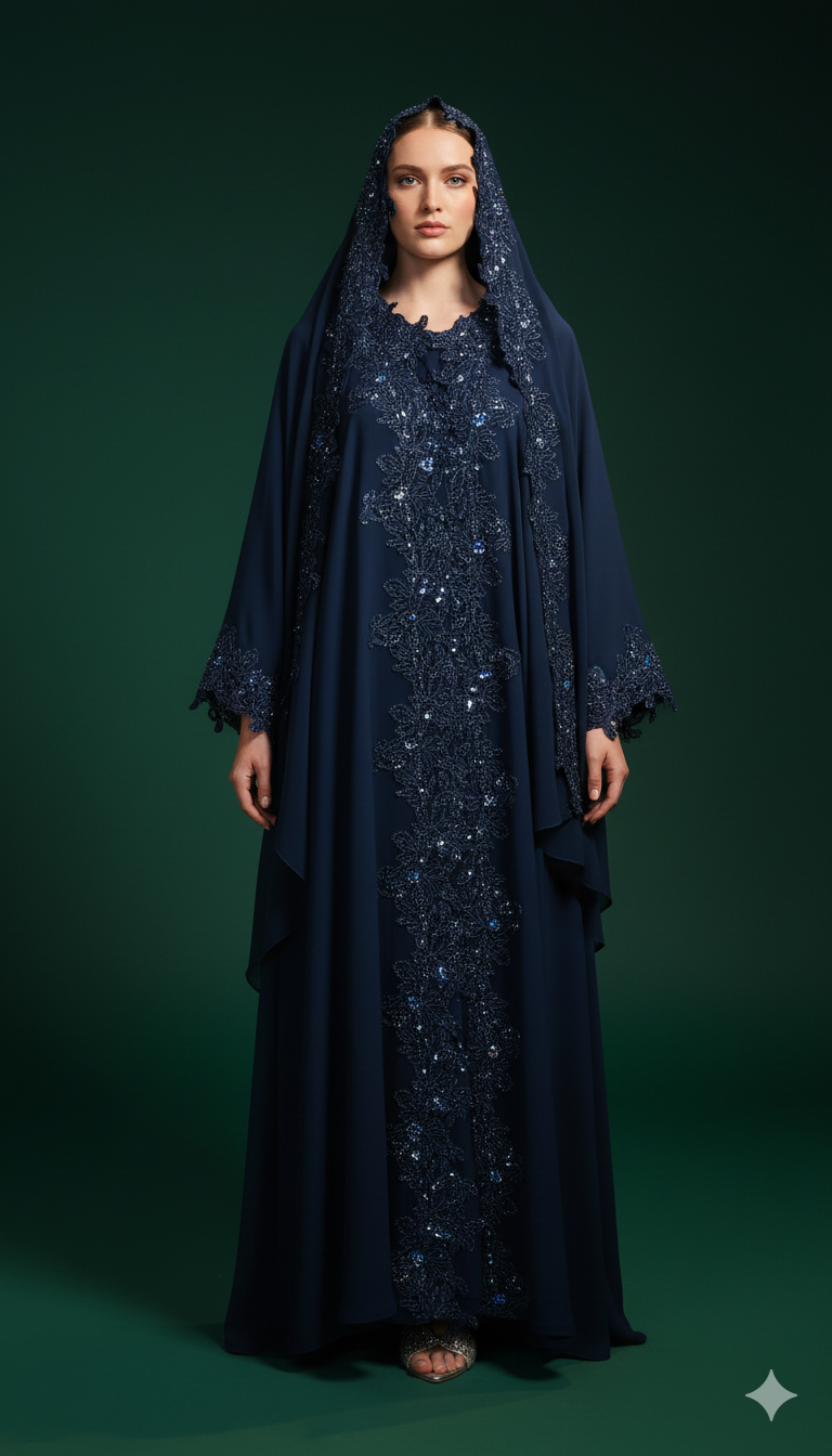 Hind Lace Abaya Set