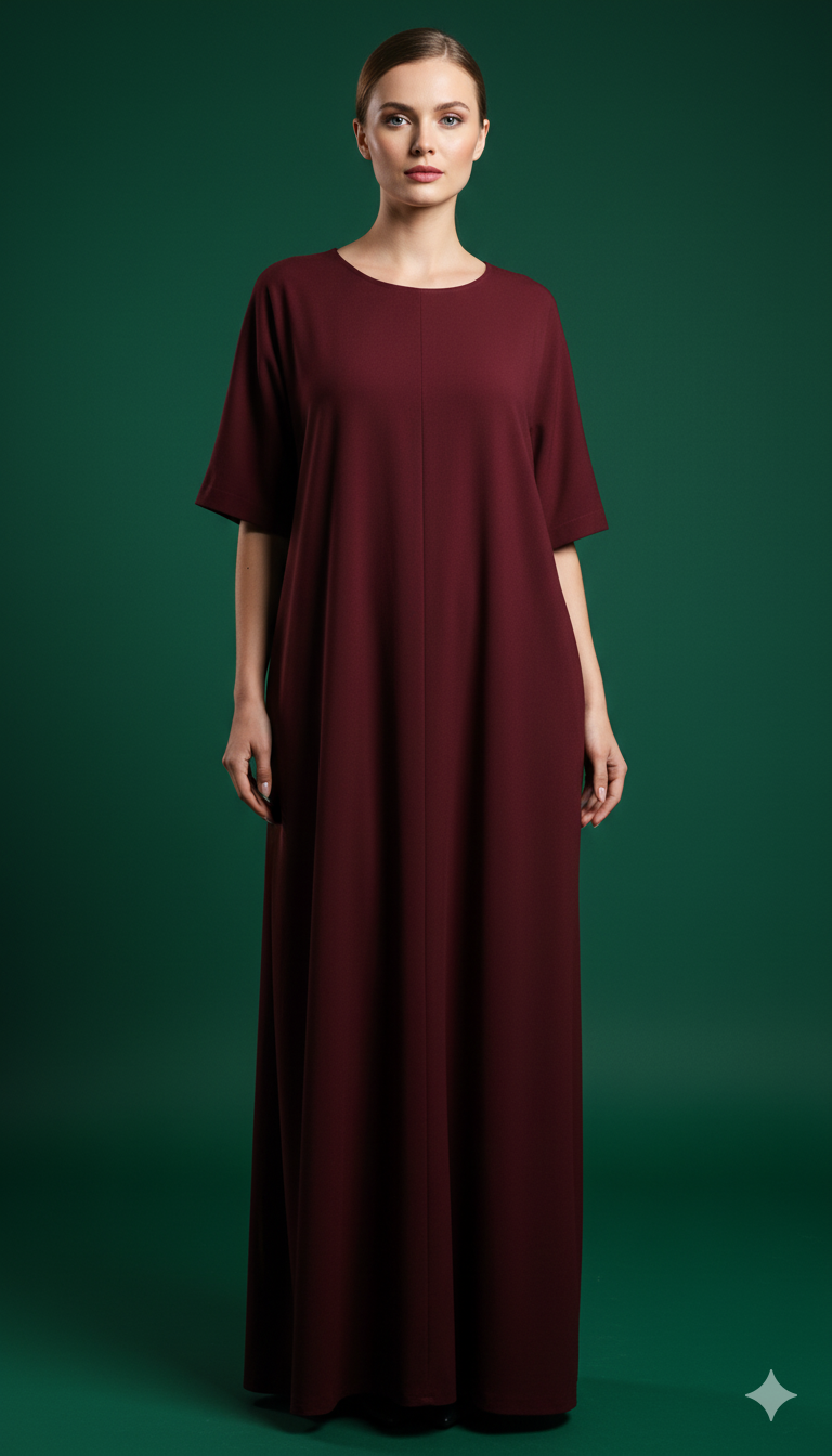 Inner slip dress short hand with Nada Abaya fabric.