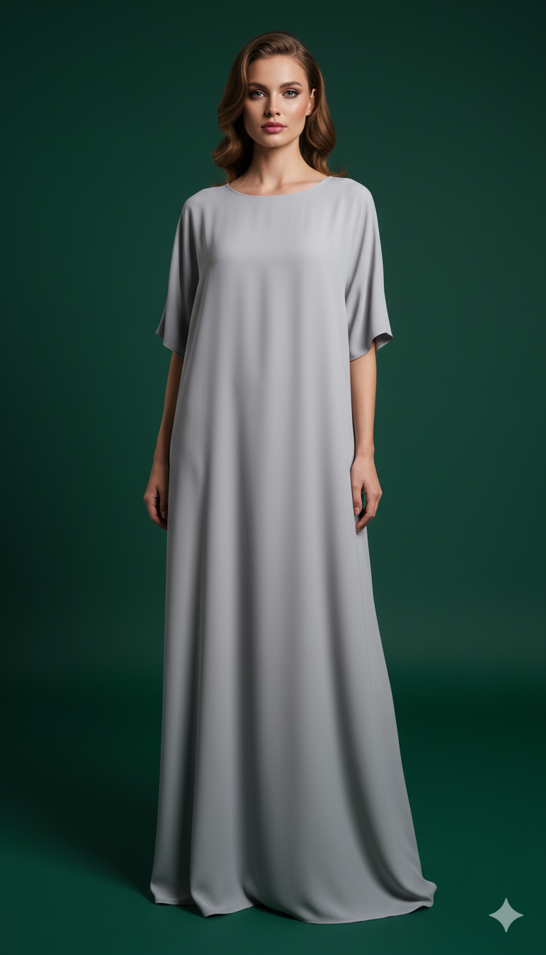 Inner slip dress short hand with Nada Abaya fabric.