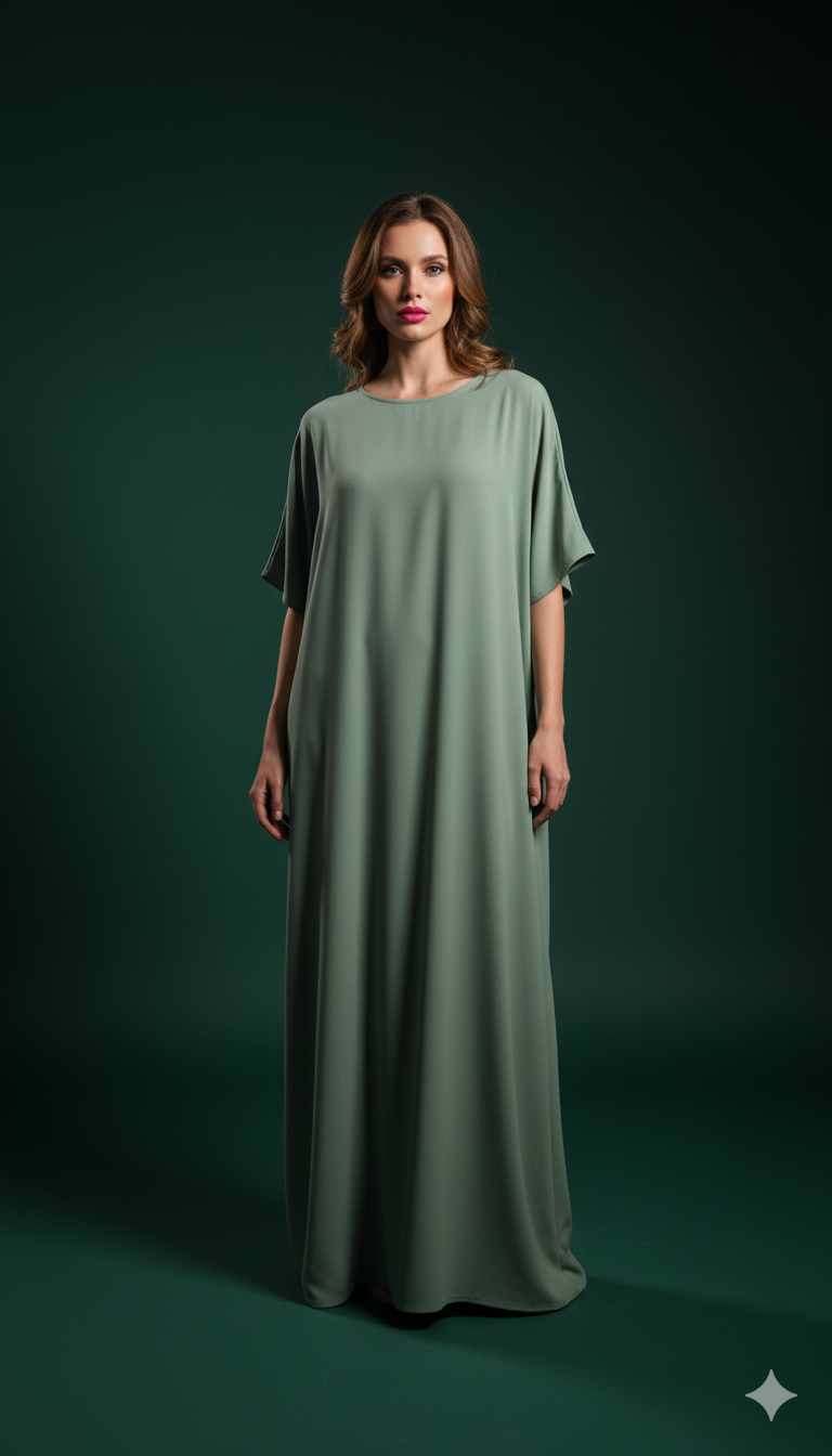 Inner slip dress short hand with Nada Abaya fabric.