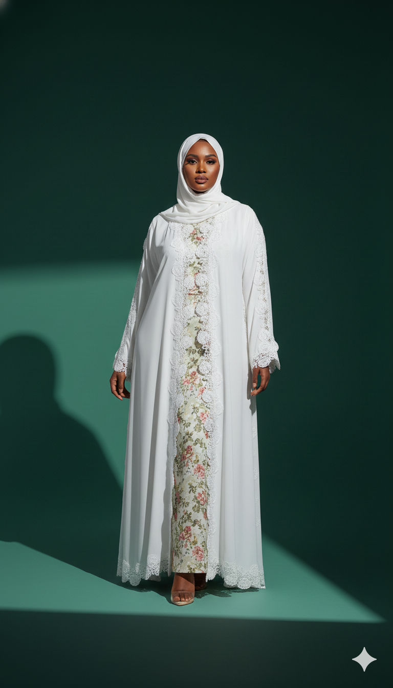 Ghazal Abaya Lace Set