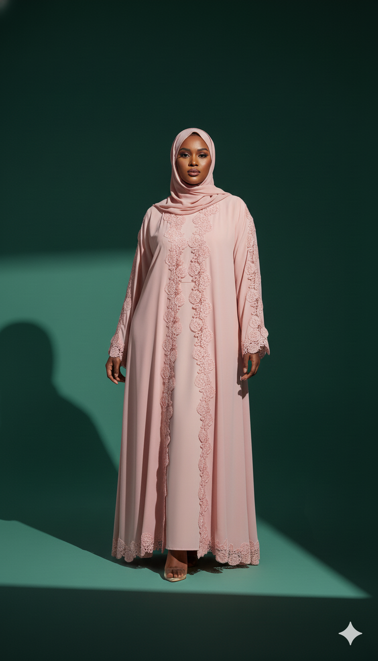 Ghazal Abaya Lace Set