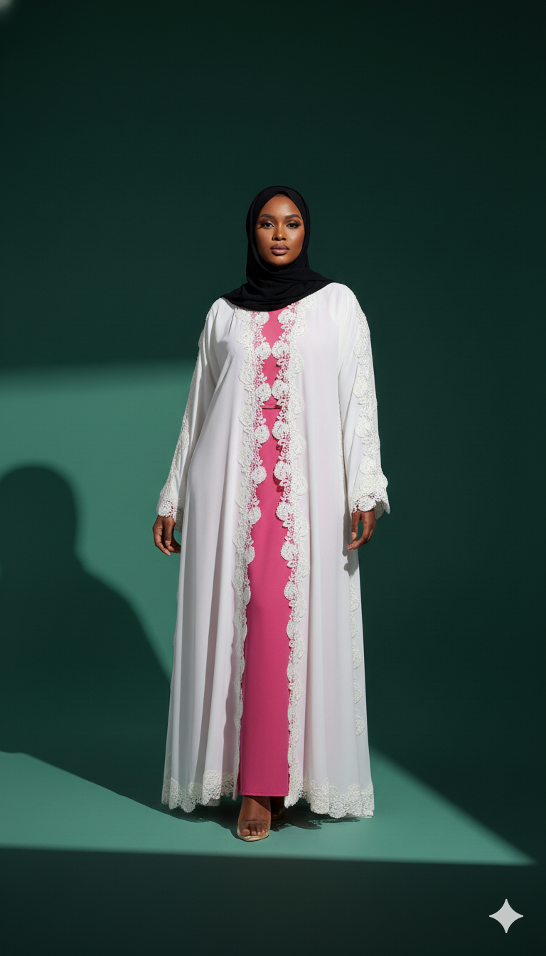 Ghazal Abaya Lace Set