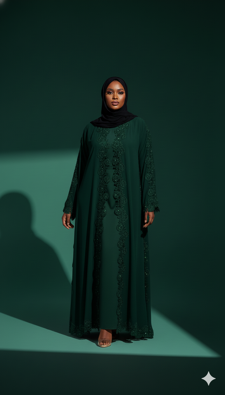 Ghazal Abaya Lace Set