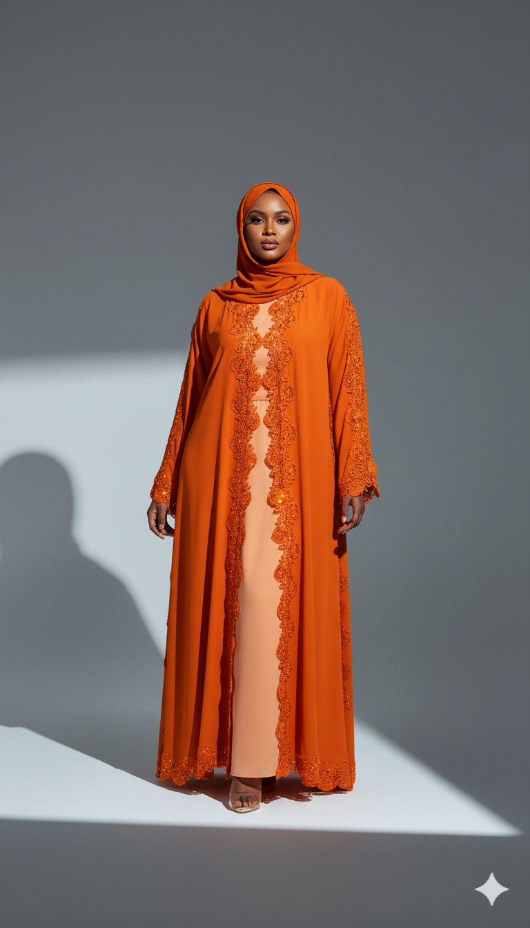 Ghazal Abaya Lace Set