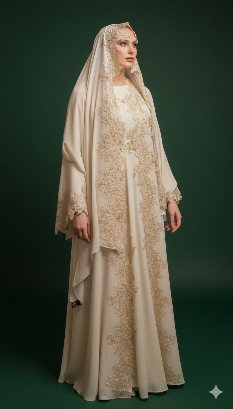 Hind Lace Abaya Set