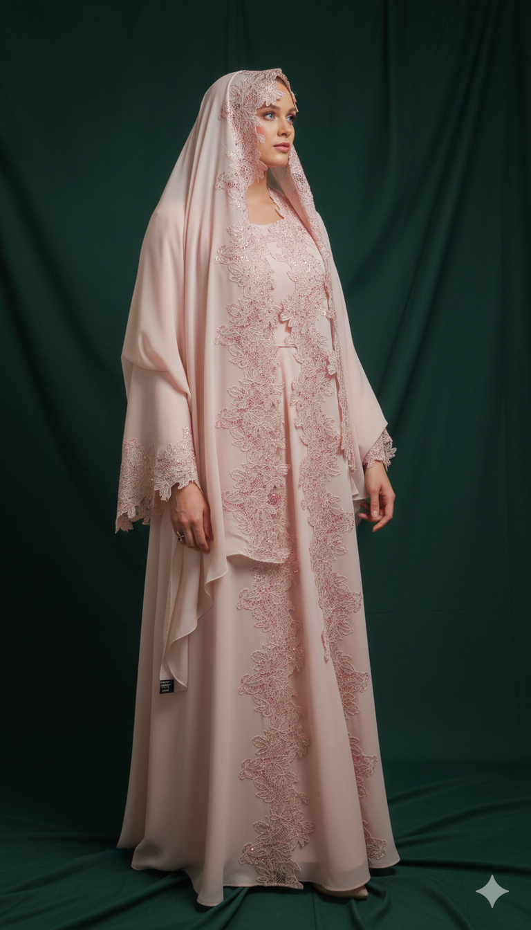 Hind Lace Abaya Set