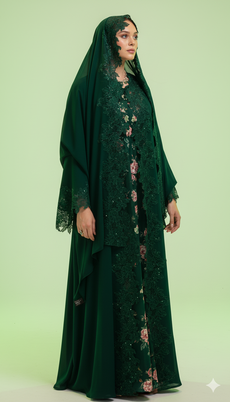 Hind Lace Abaya Set