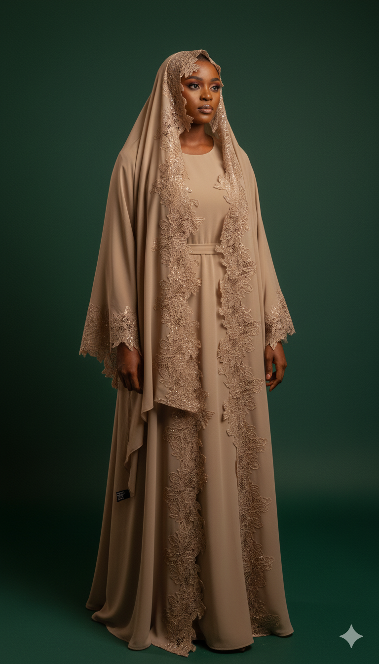 Hind Lace Abaya Set