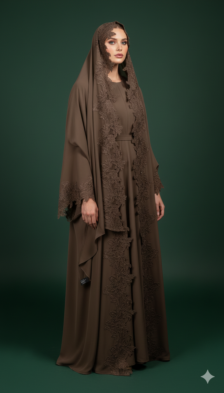 Hind Lace Abaya Set