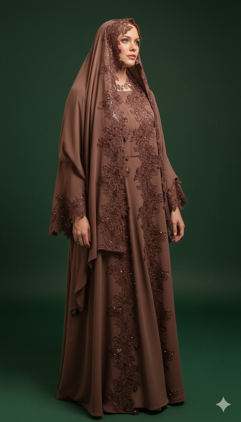 Hind Lace Abaya Set