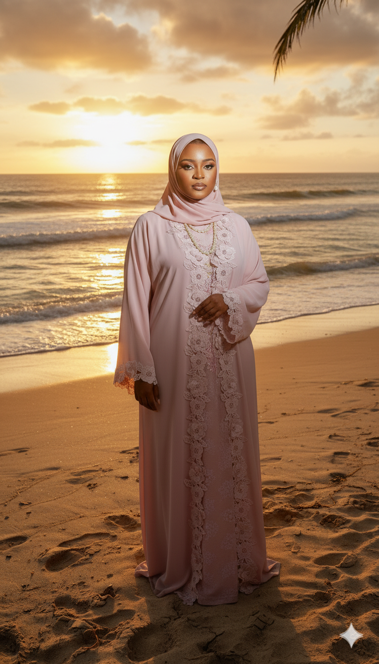 Nana Lace Abaya Set