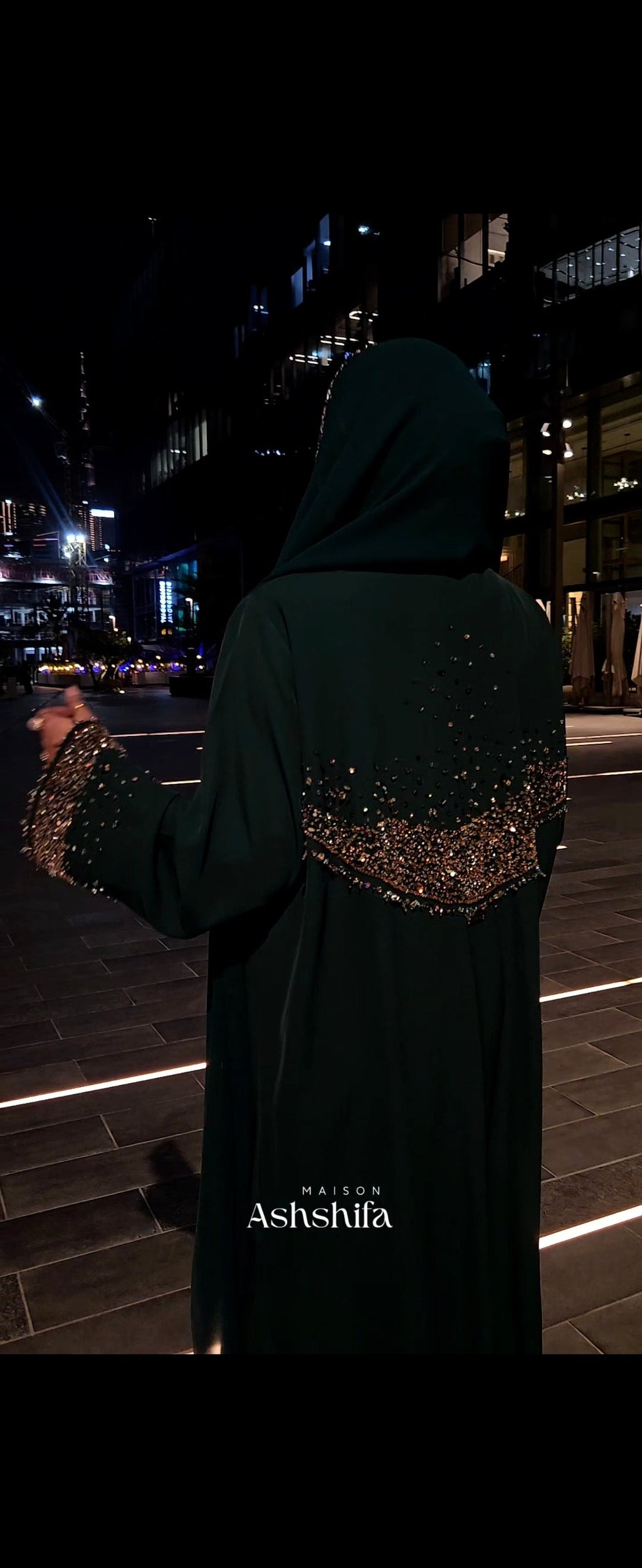 Haya Luxury Handbeaded Abaya Set - Maison Ashshifa