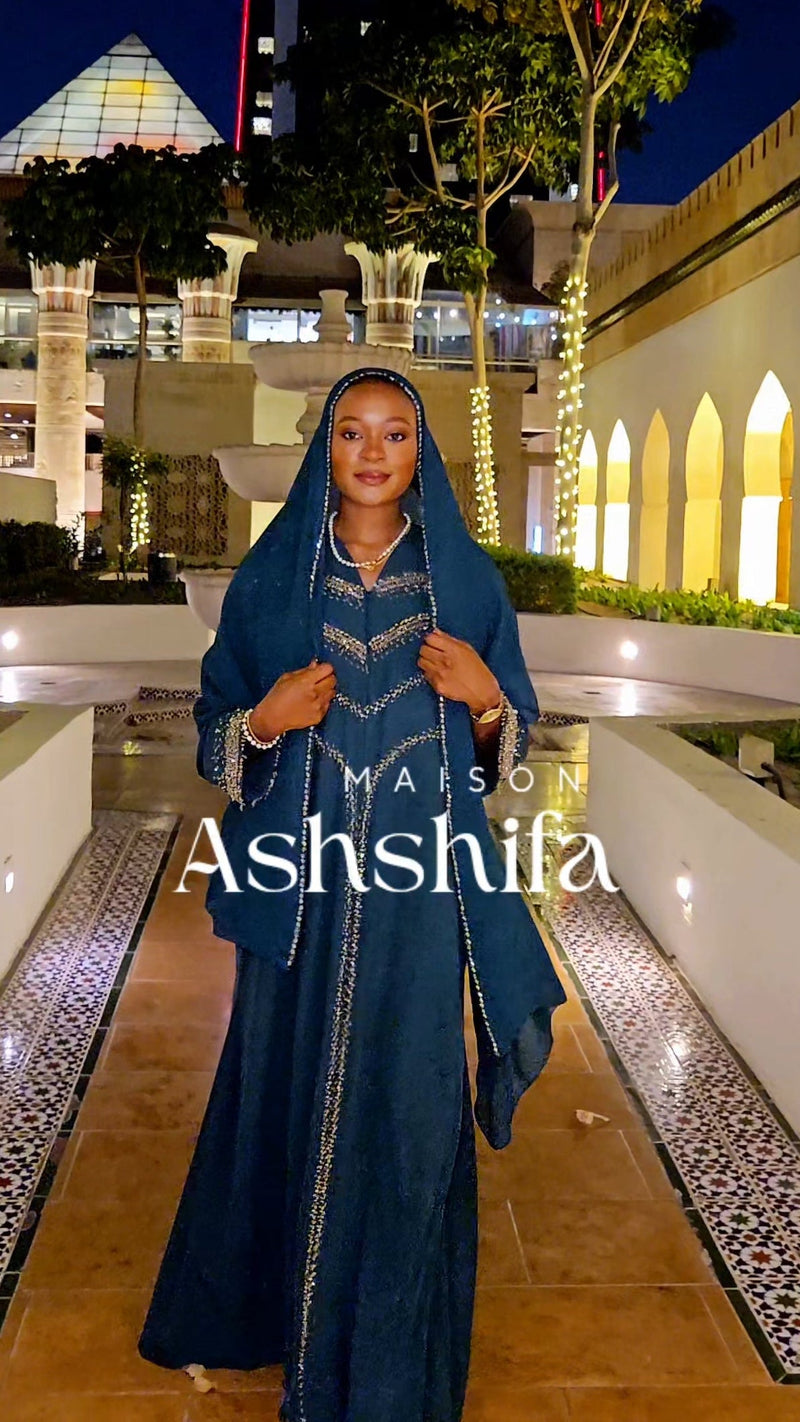 Haya Luxury handbeaded Abaya Set - MAISONASHSHIFA