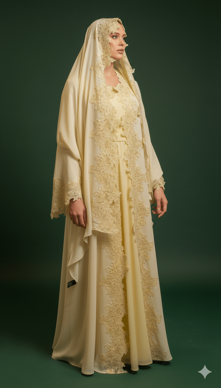 Hind Lace Abaya Set - MAISONASHSHIFA