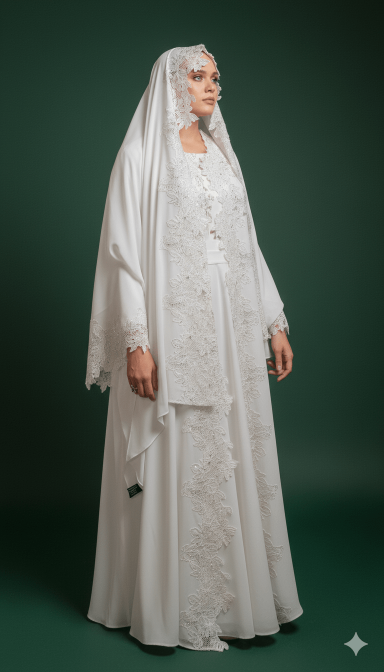 Hind Lace Abaya Set - MAISONASHSHIFA