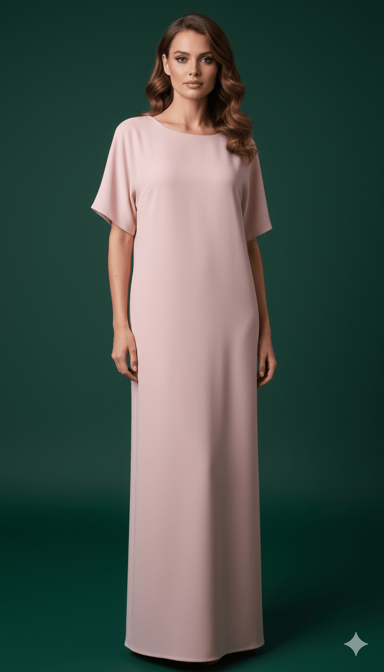 Inner slip dress short hand with Nada Abaya fabric. - MAISONASHSHIFA