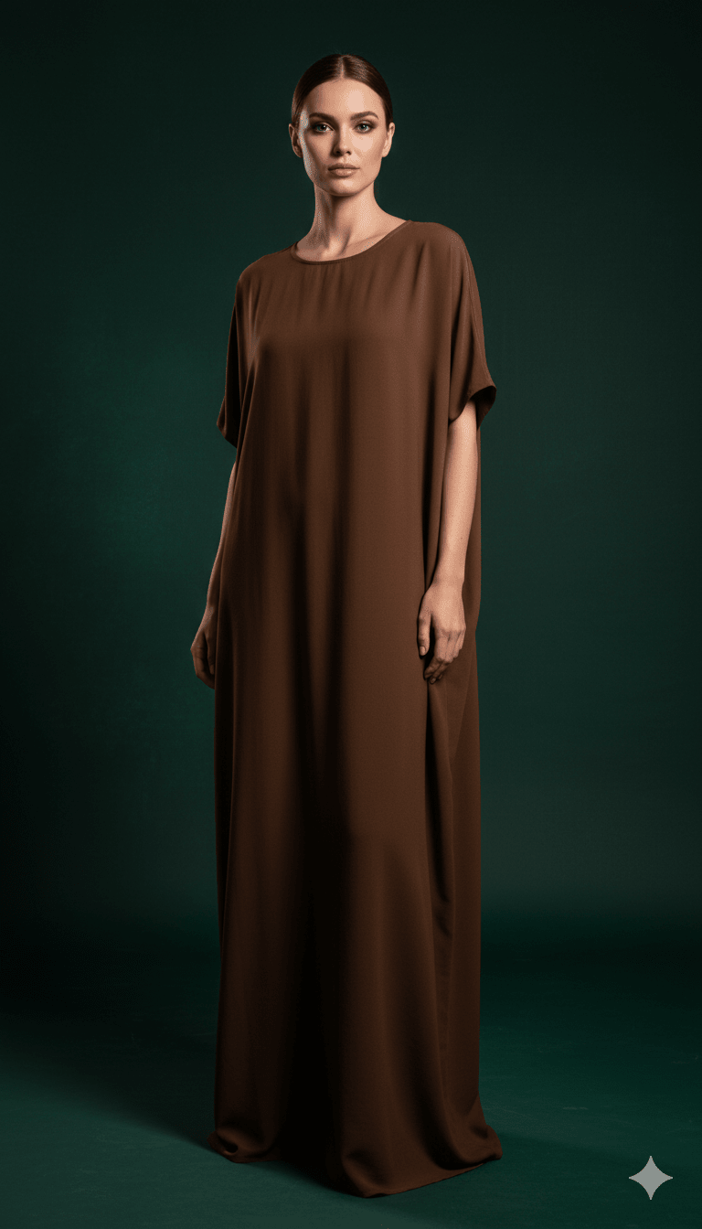 Inner slip dress short hand with Nada Abaya fabric. - MAISONASHSHIFA