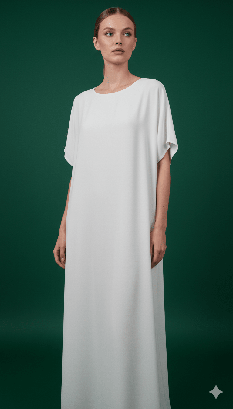 Inner slip dress short hand with Nada Abaya fabric. - MAISONASHSHIFA