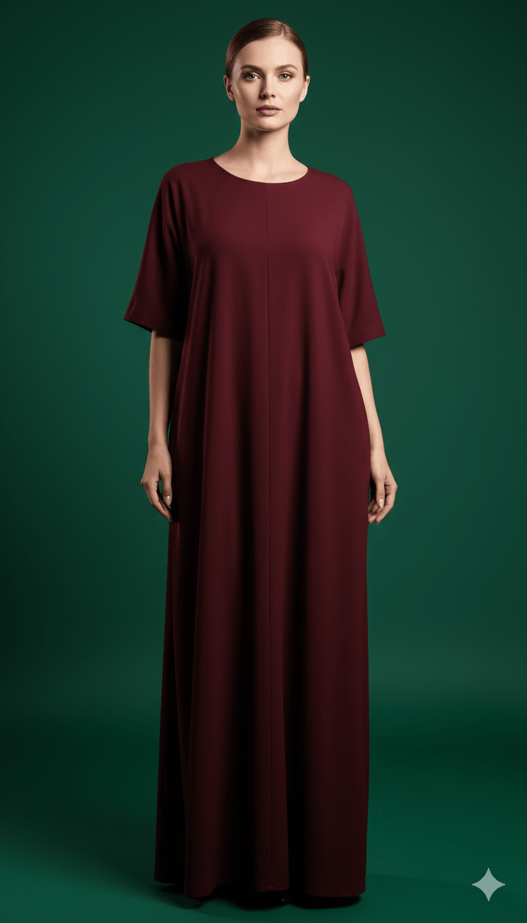 Inner slip dress short hand with Nada Abaya fabric. - MAISONASHSHIFA