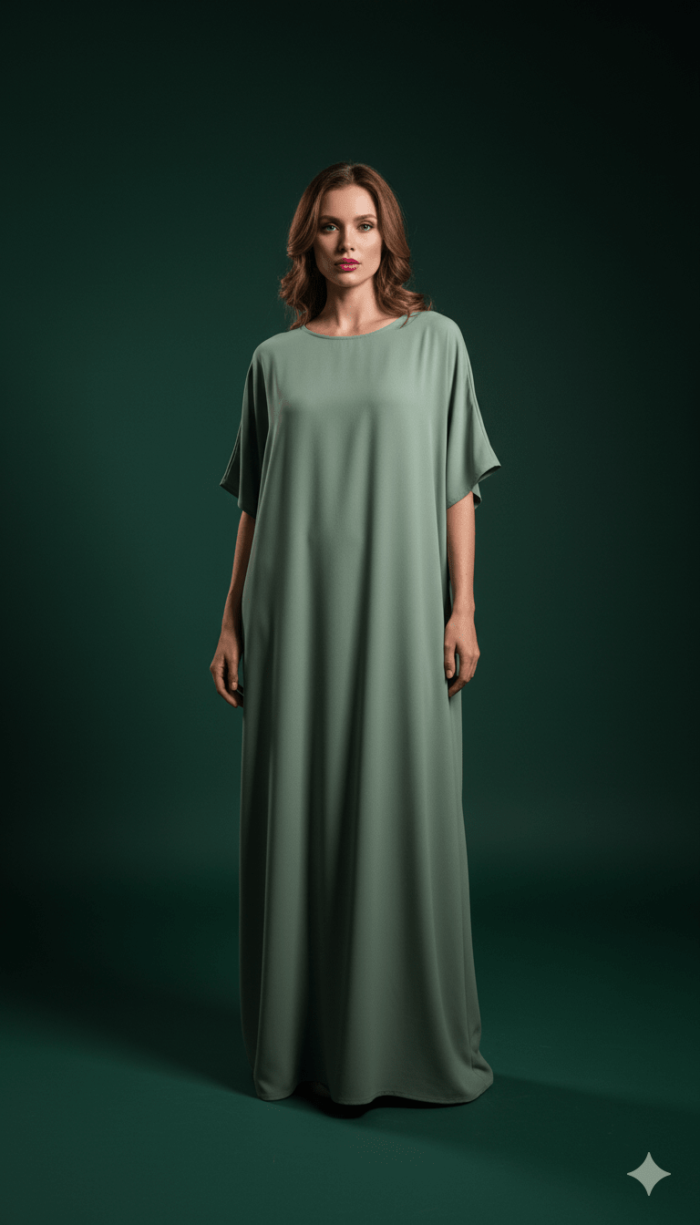 Inner slip dress short hand with Nada Abaya fabric. - MAISONASHSHIFA