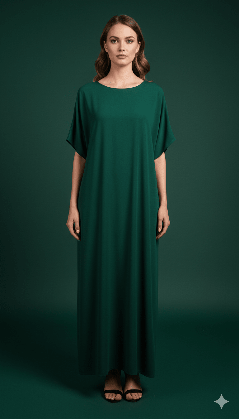 Inner slip dress short hand with Nada Abaya fabric. - MAISONASHSHIFA
