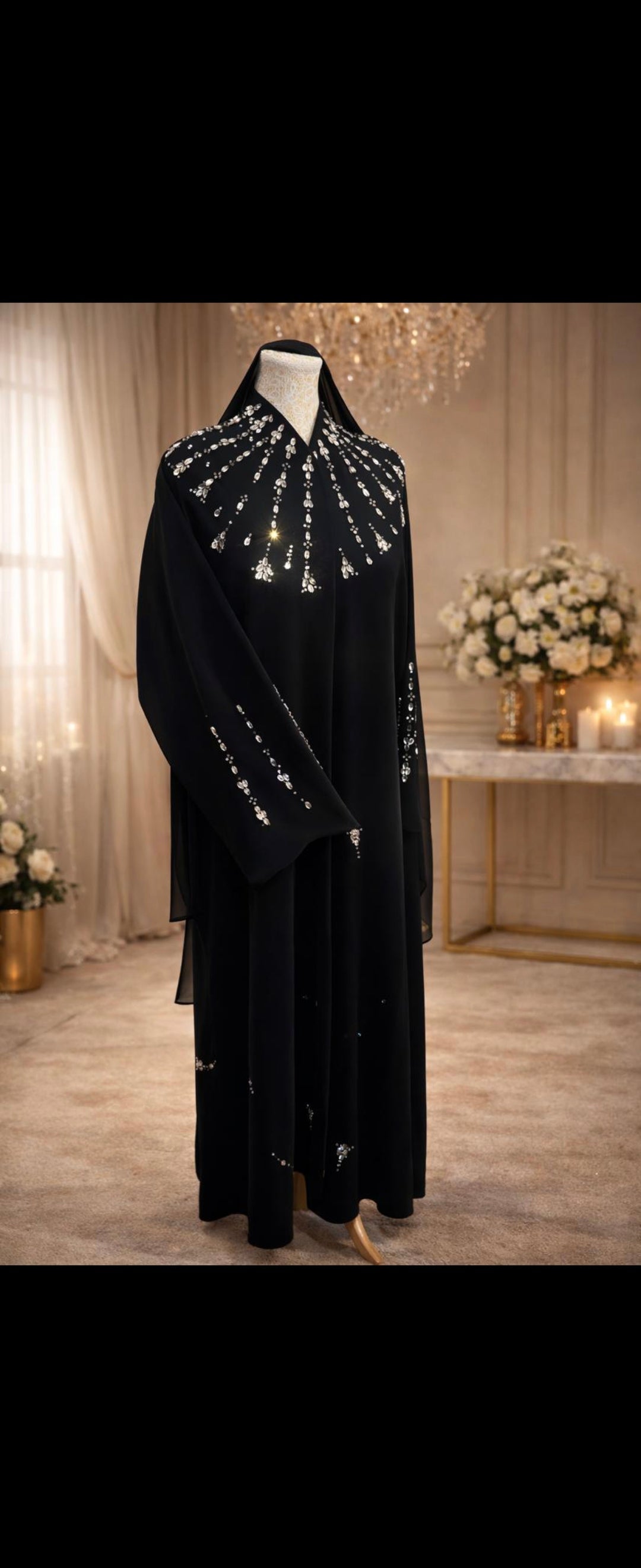 Laylat Luxury Abaya Set open abaya - MAISONASHSHIFA