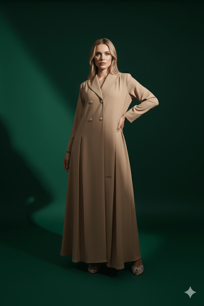 Loujain Collar Abaya Set - MAISONASHSHIFA