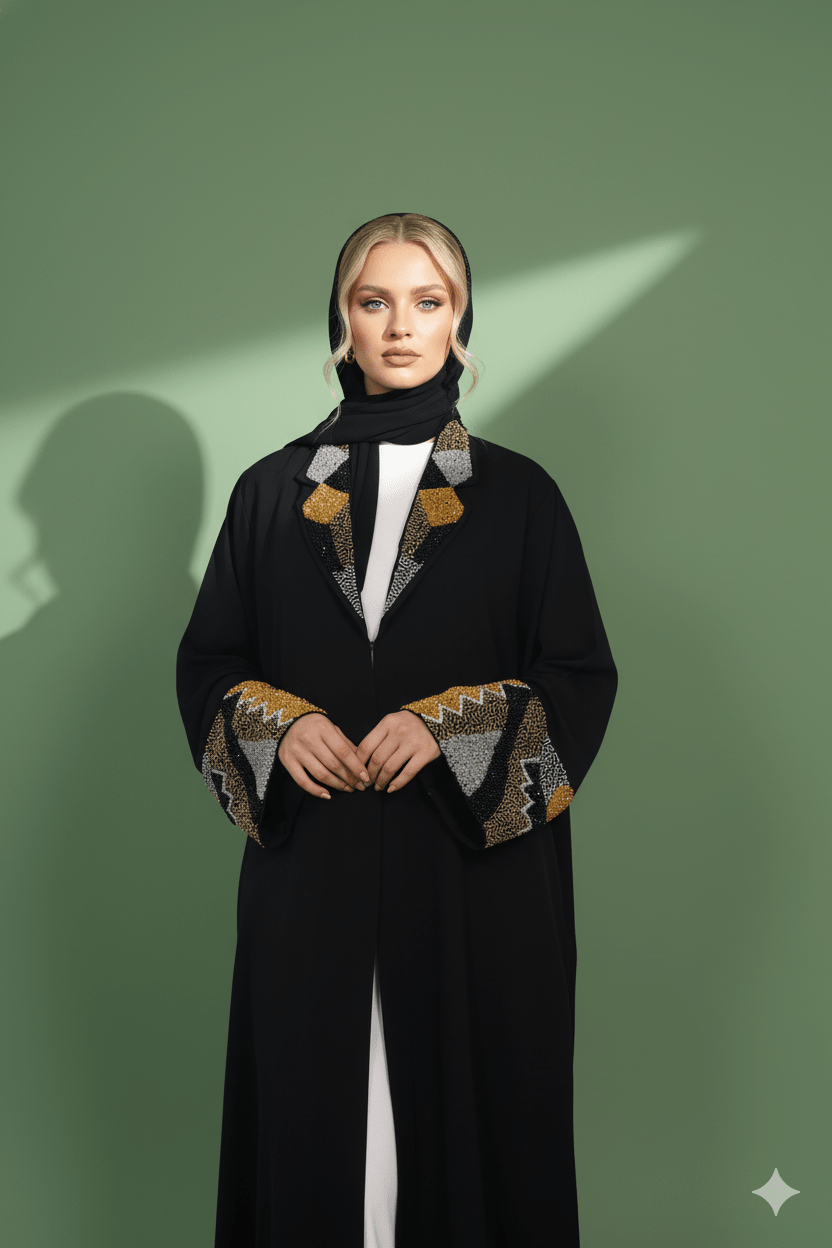 Nur Abaya Collar Set - MAISONASHSHIFA