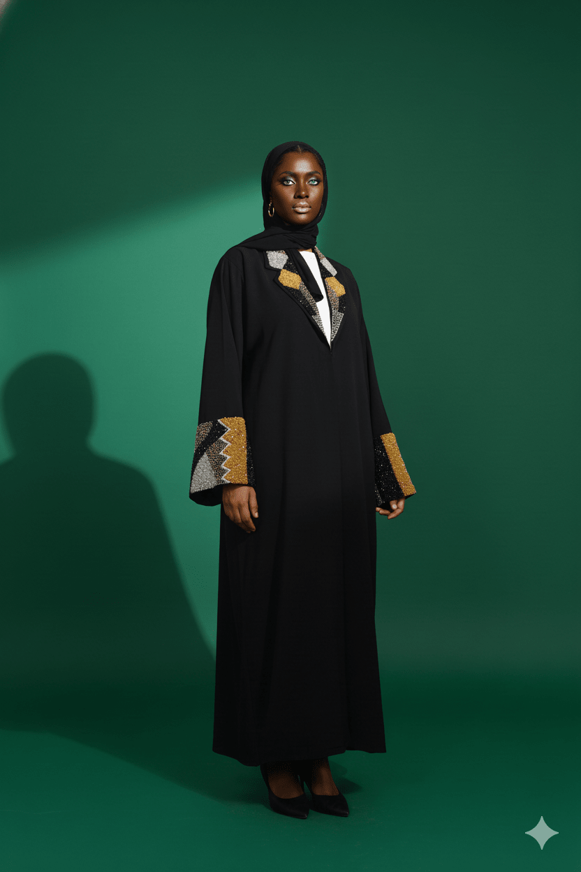 Nur Abaya Collar Set - MAISONASHSHIFA
