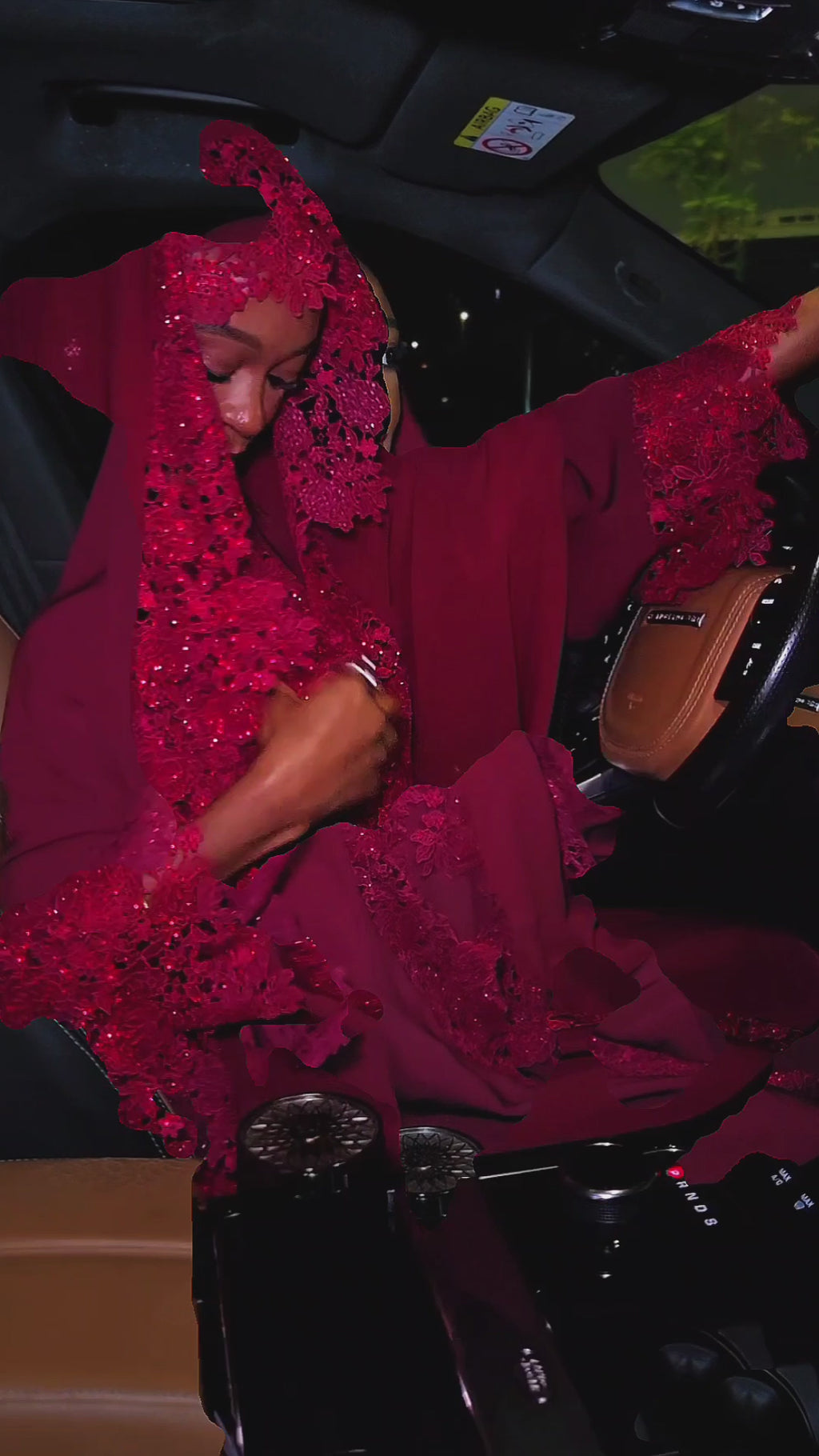 Queen Mother Lace Abaya Set