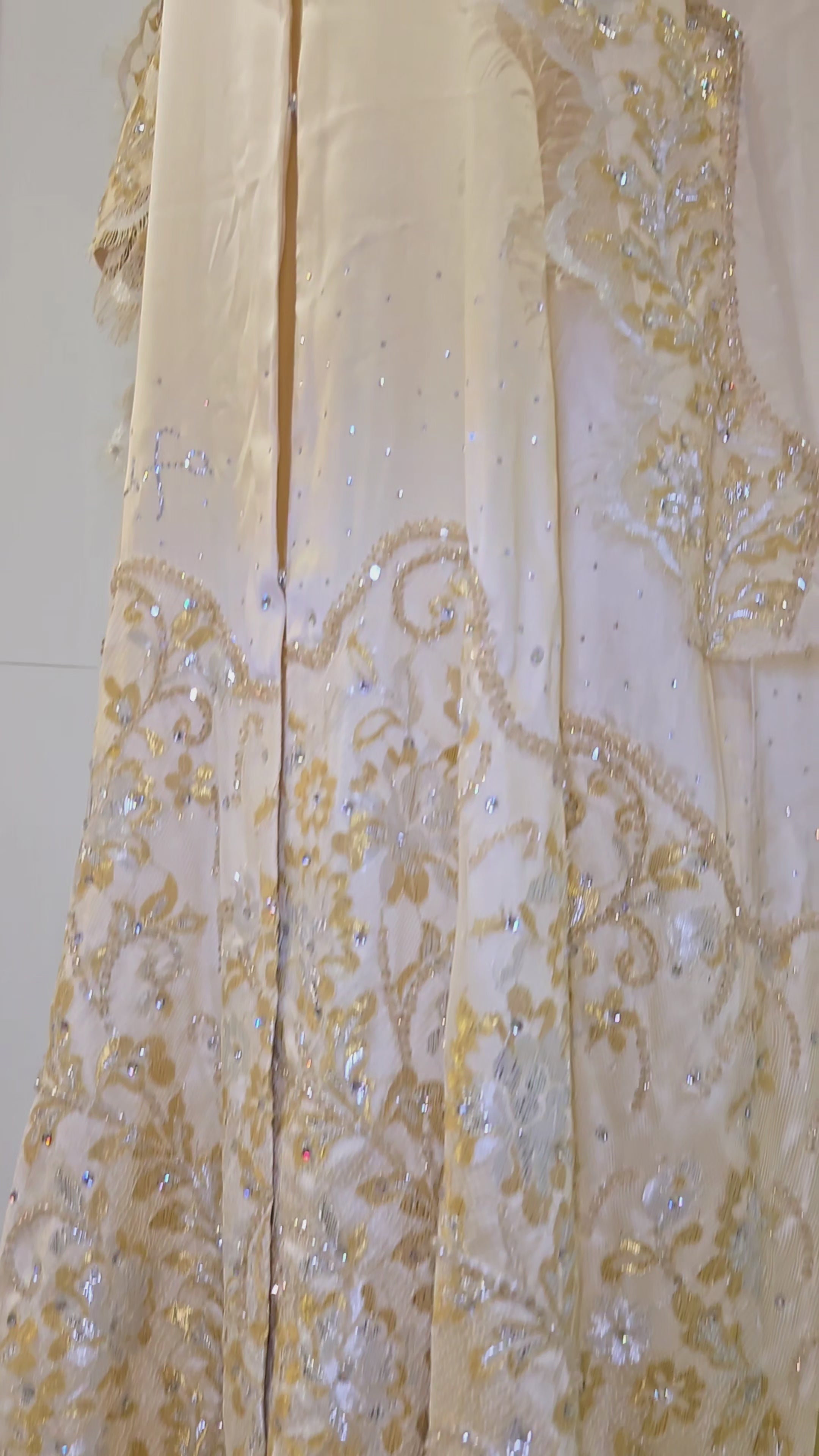 Thana Abaya - 100% Pure Silk Abaya + authentic certified Swarovski crystal gemstones.