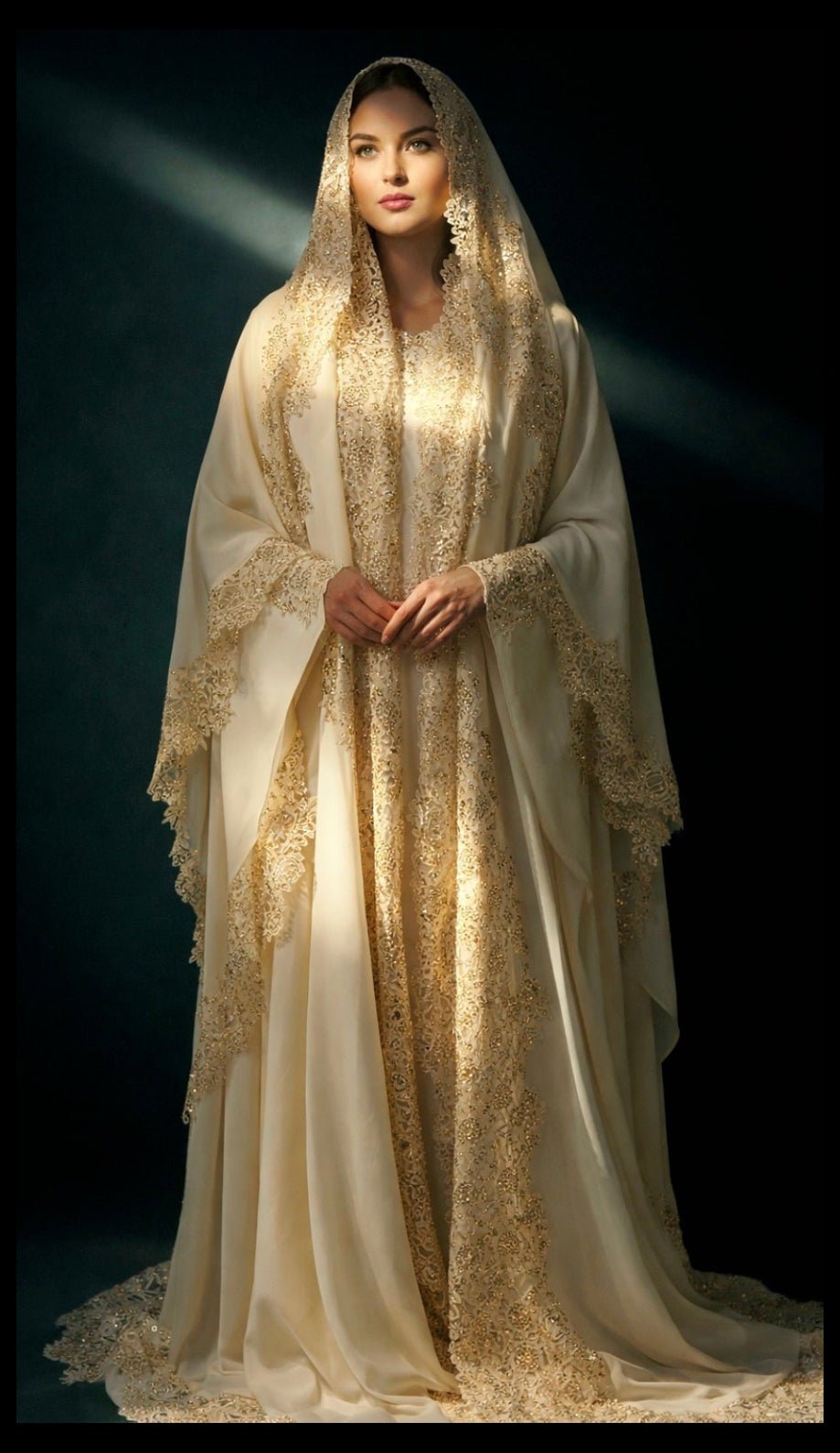 Queen Mother Lace Abaya Set - MAISONASHSHIFA
